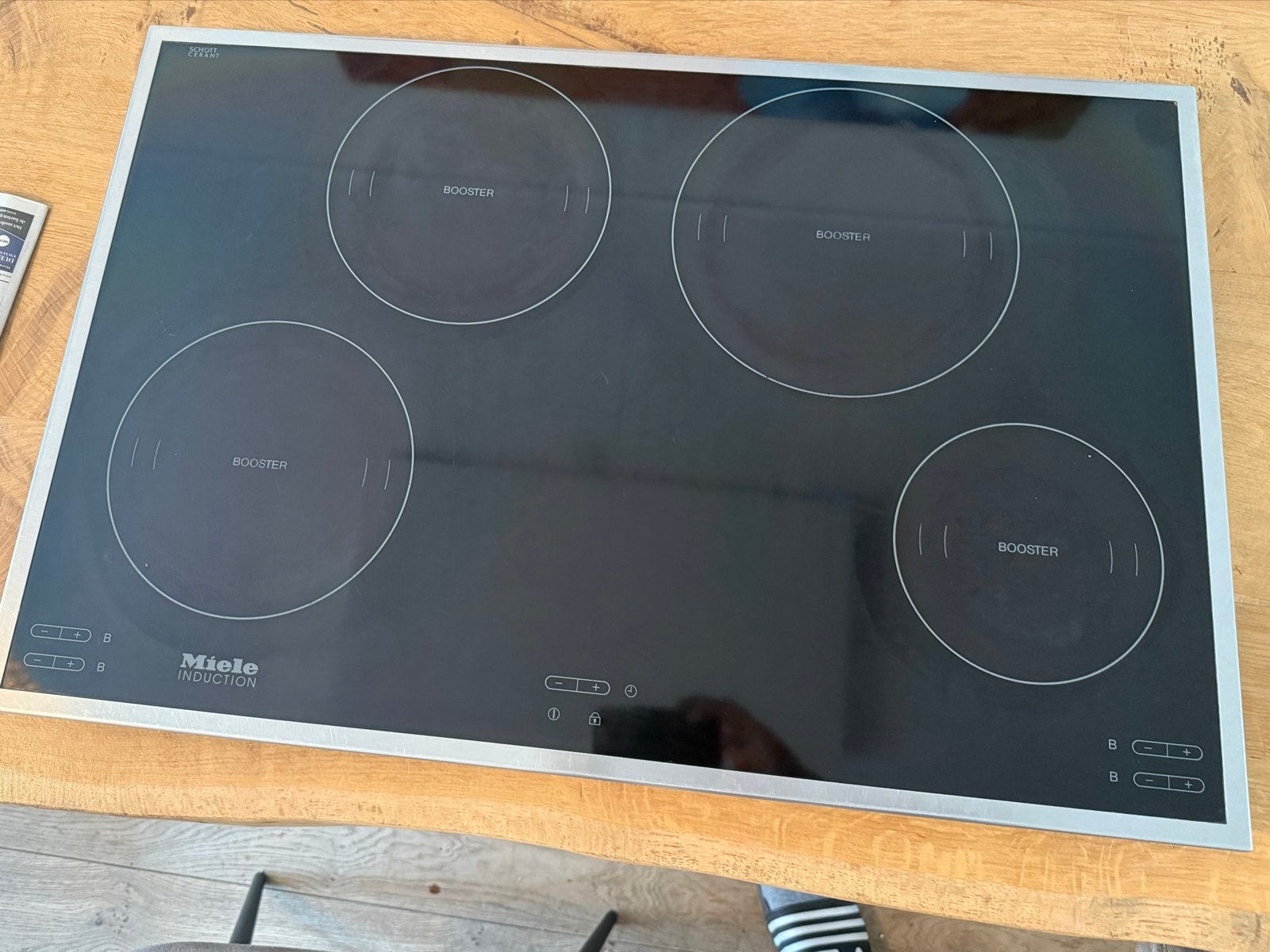 Miele KM 5752 EDST/R01 Inductiekookplaat met Perilex, Witgoed en Apparatuur, Ophalen, Gebruikt, 4 kookzones, Inbouw