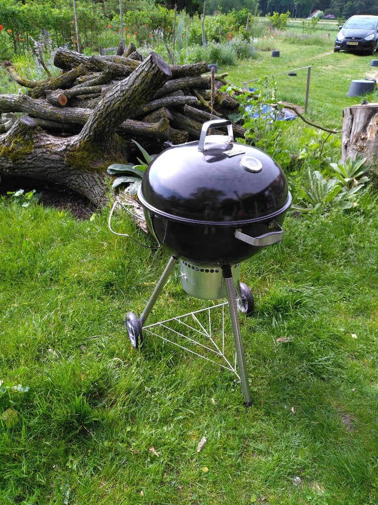 Patton Kettle Chef houtskoolbarbecue 57 cm, Tuin en Terras, Houtskoolbarbecues, Zo goed als nieuw, Met accessoires, Ophalen