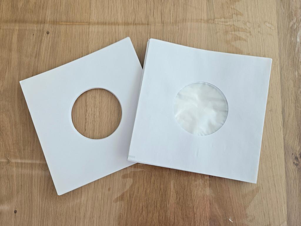 Nieuwe witte papieren binnenhoezen voor 7 inch singles, Inclusief binnenhoes, Ophalen of Verzenden, Nieuw in verpakking, 7 inch
