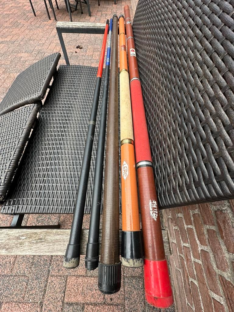 5 telescoop hengels, Ophalen, Gebruikt, Vaste hengel