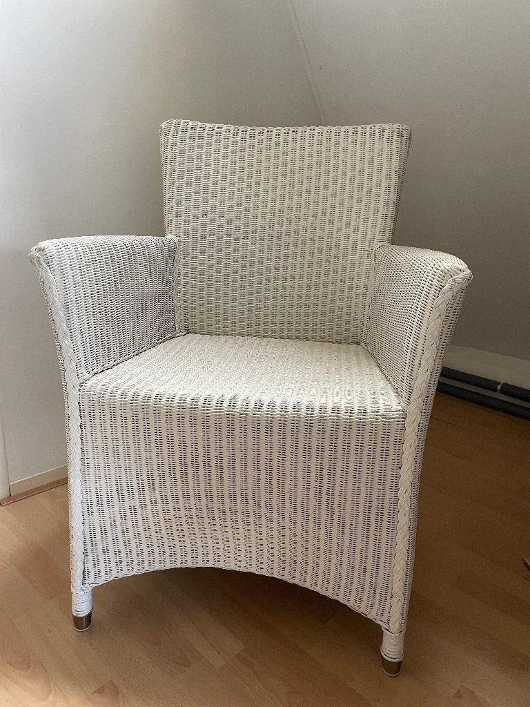 Lloyd Loom eetkamerstoelen 2 stuks, Ophalen, Gebruikt, Twee, Wit