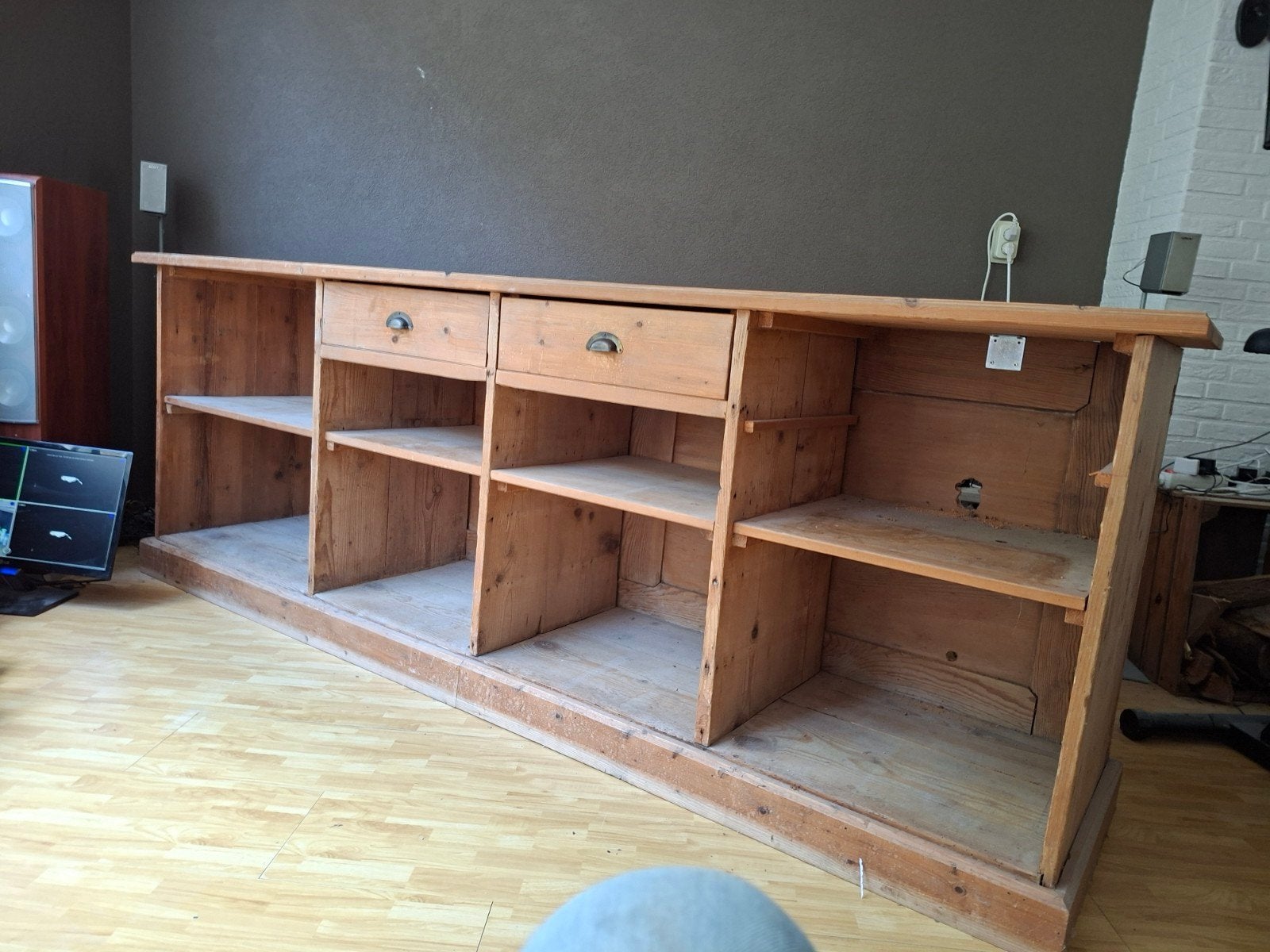 tv meubel oude apothekers toonbank, Ophalen