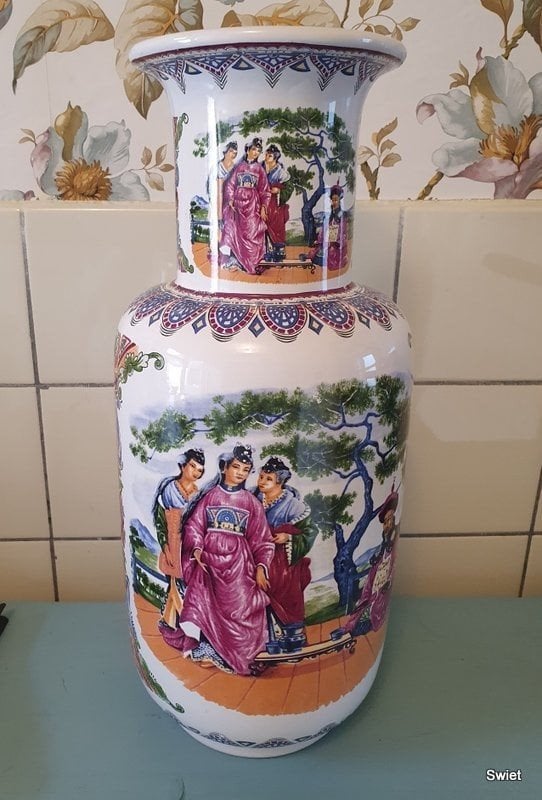 Oosterse Shang Vaas met Traditionele Scène, Antiek en Kunst, Ophalen of Verzenden