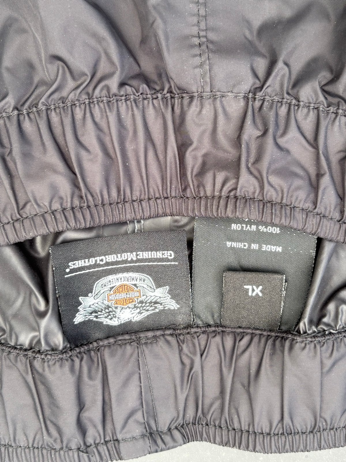 Originele Harley Davidson regenbroek - XL, Ophalen of Verzenden, Zo goed als nieuw, Maat 56/58 (XL), Zwart