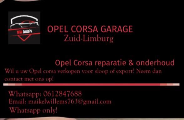 Opel corsa auto garage automonteur, Ophalen