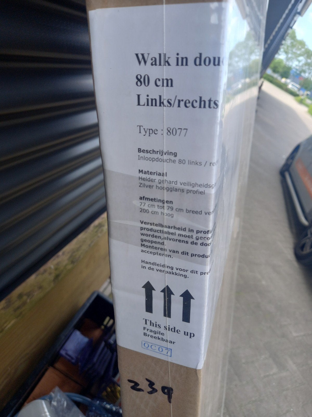 Douchewand 80x200 nieuw in doos - Over uit project, Ophalen, Nieuw