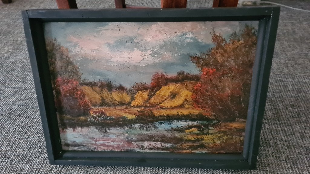 G. Kwakernaak klassiek landschap, Paneel, Origineel werk, Ophalen of Verzenden, Landschap