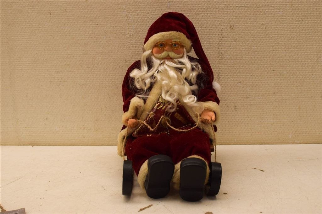 Kerstman zittend op de slee 44377, Ophalen of Verzenden, Gebruikt