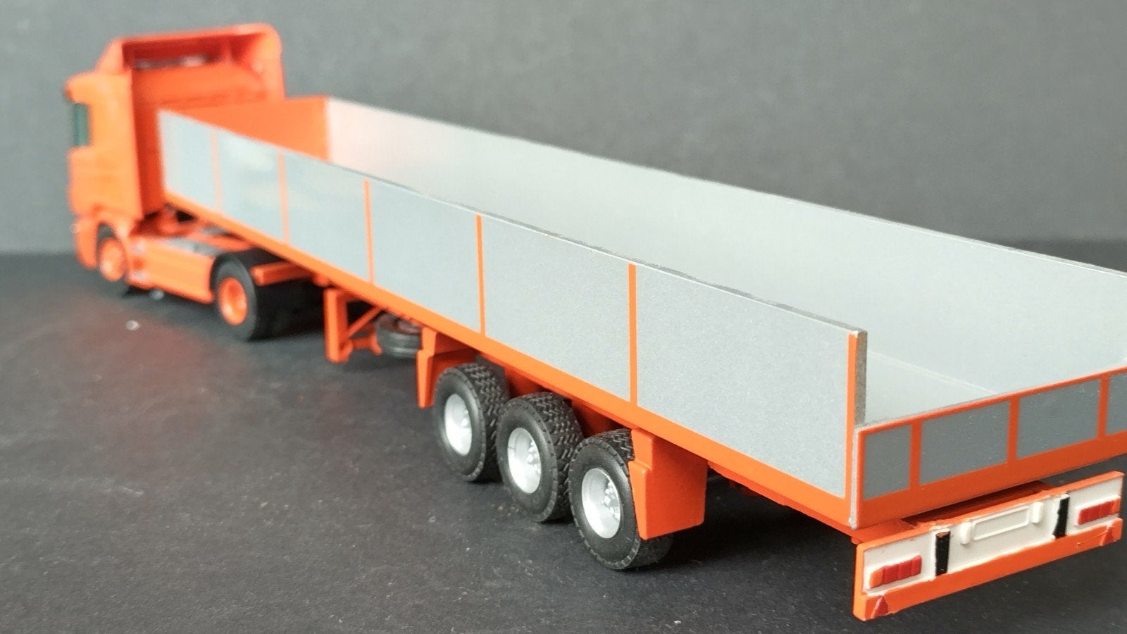 Scania 144 G Open trailer 1:50 Tekno Pol, Hobby en Vrije tijd, Verzenden, ., Tekno, Zo goed als nieuw