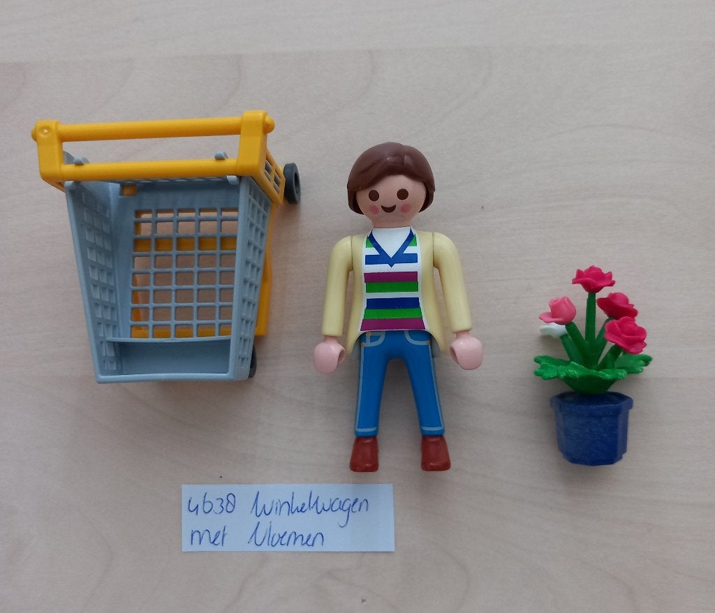 Playmobil 4638 winkelwagen met bloemen, Complete set, Ophalen of Verzenden, Zo goed als nieuw, City life