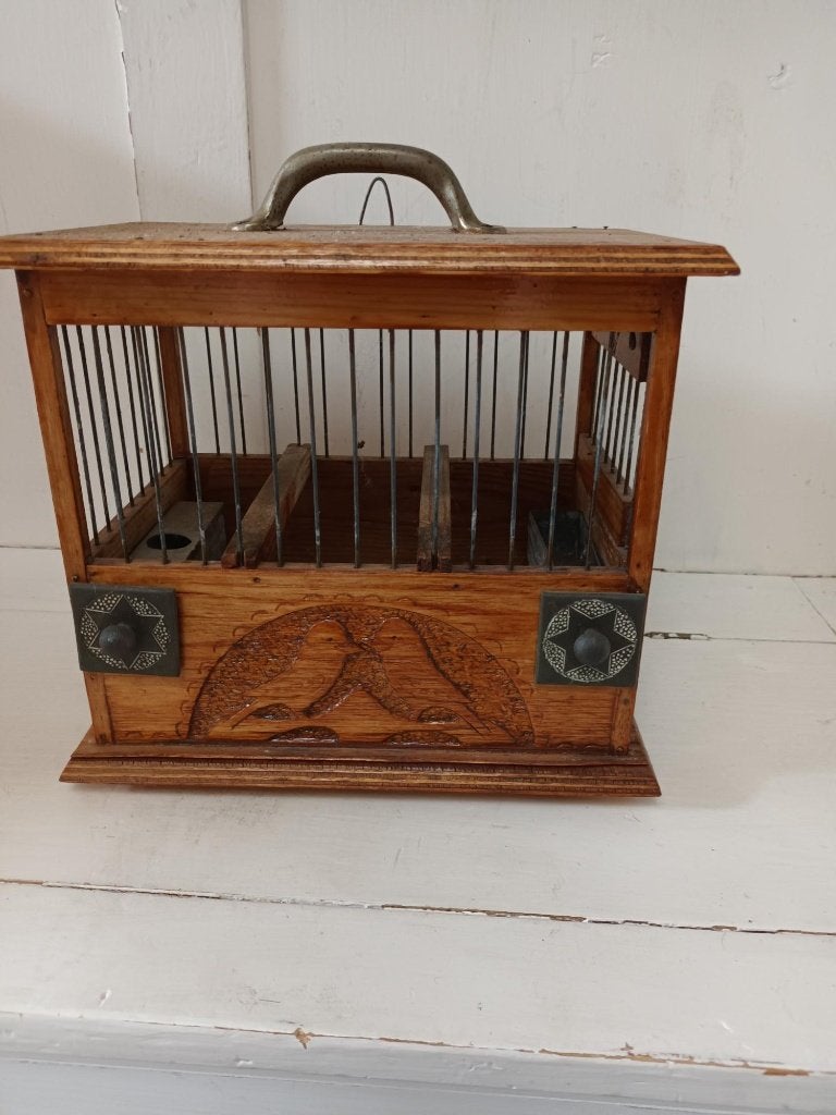 brocant vogelkooitje, vinken kooitje, houten vogelkooitje, Dieren en Toebehoren, Vogels | Hokken en Kooien, Ophalen of Verzenden