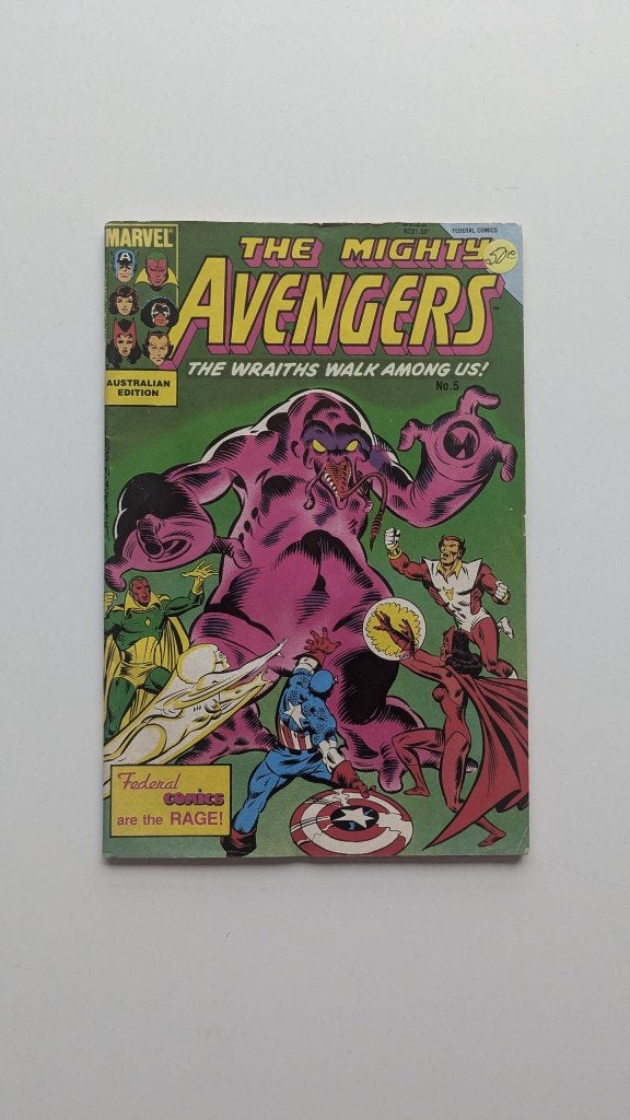 The Avengers #5 Australian Edition - Marvel 1984, Amerika, Ophalen of Verzenden, Gelezen, Eén comic