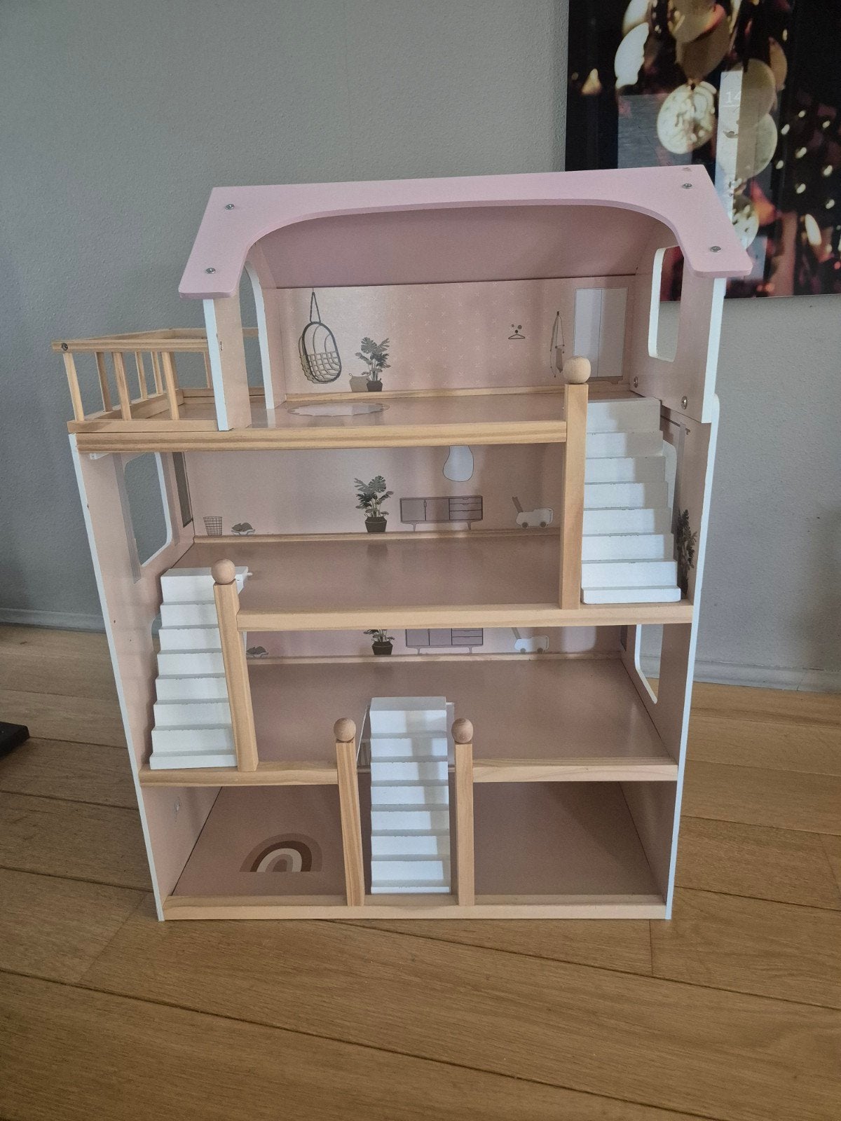 Poppenhuis Petite Amélie met accessoires en poppetjes, Ophalen, Gebruikt, Poppenhuis