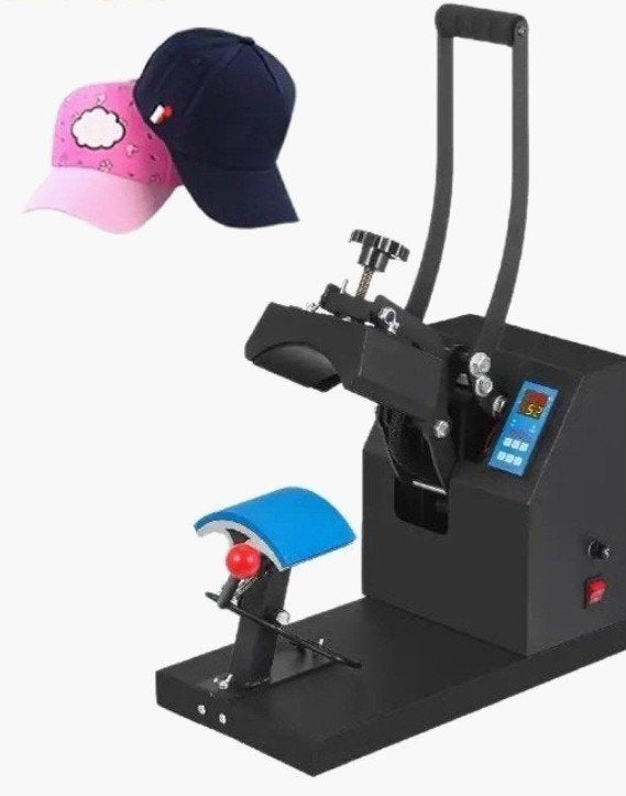 Cap hittepers machine voor het bedrukken van petten, Zwart, Zo goed als nieuw, Machine, Elektrisch