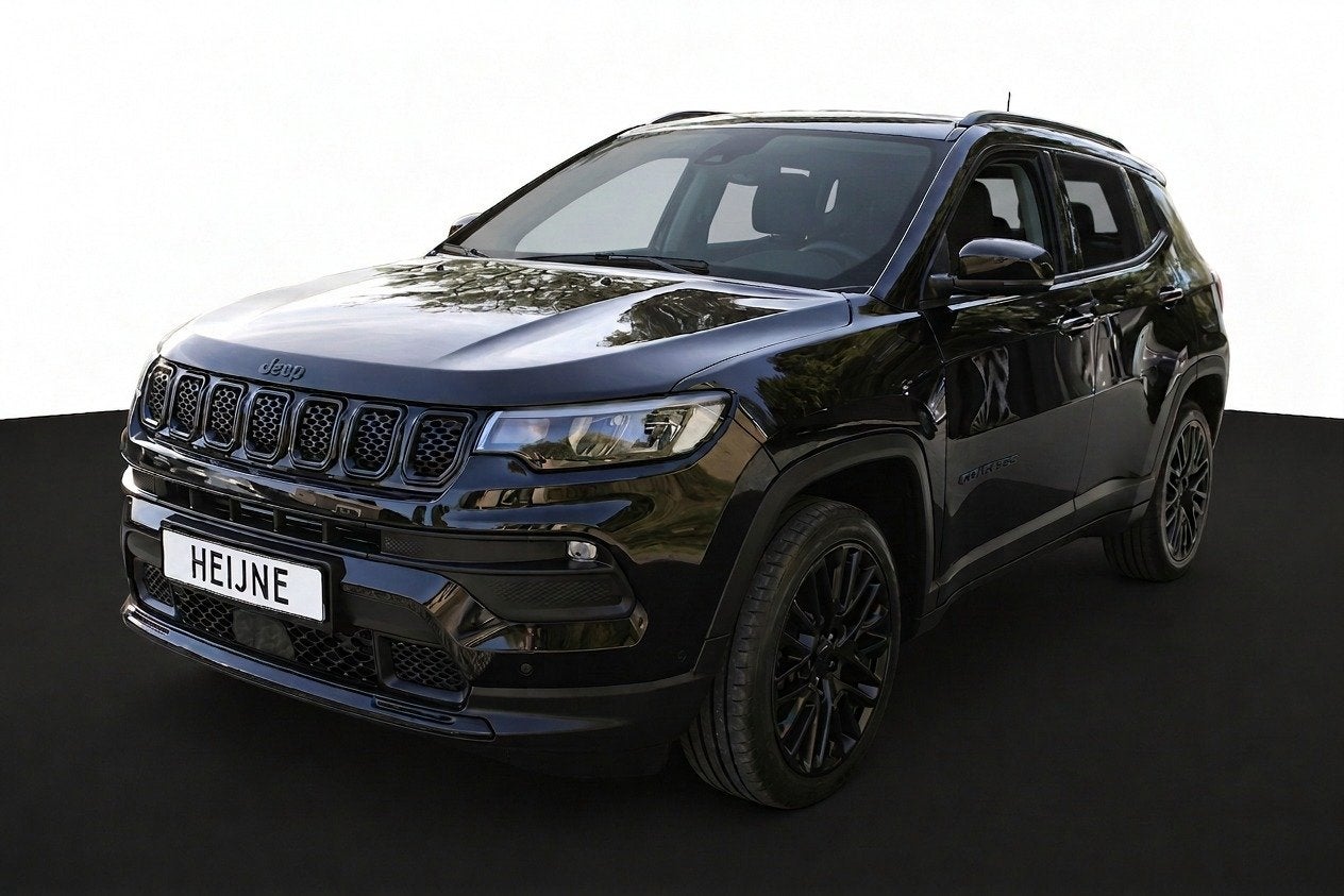 Jeep Compass 4xe 190 Plug-in Hybrid Electric Night Eagle Aut, Auto's, Automaat, Gebruikt, Zwart, Bedrijf
