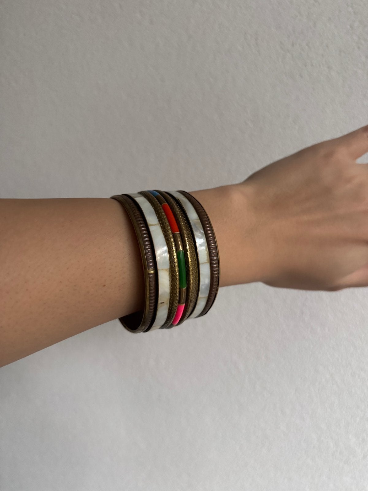 Vintage Y2K boho stijl bangle armband met kralen, Vintage, Overige materialen, Vintage, Vintage
