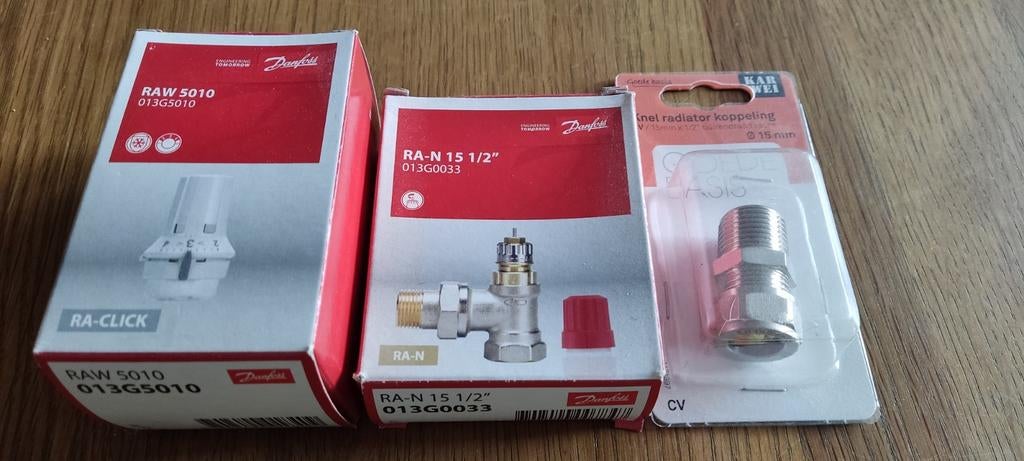Thermostaatkraan set Danfoss haaks. Nieuw in doos, Ophalen of Verzenden, Nieuw