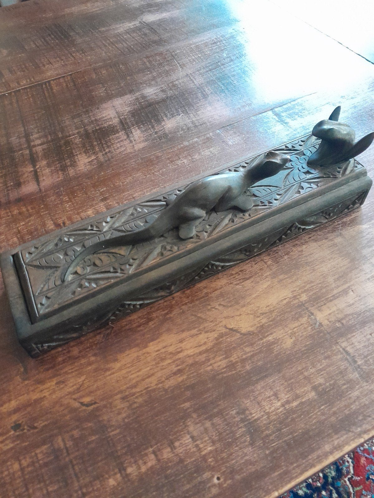 Houten doos met haarstokken. Chinees, Japans?, Ophalen of Verzenden