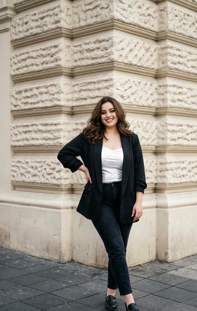 Casual chique blazer, ., Zwart, Nieuw, Ophalen of Verzenden