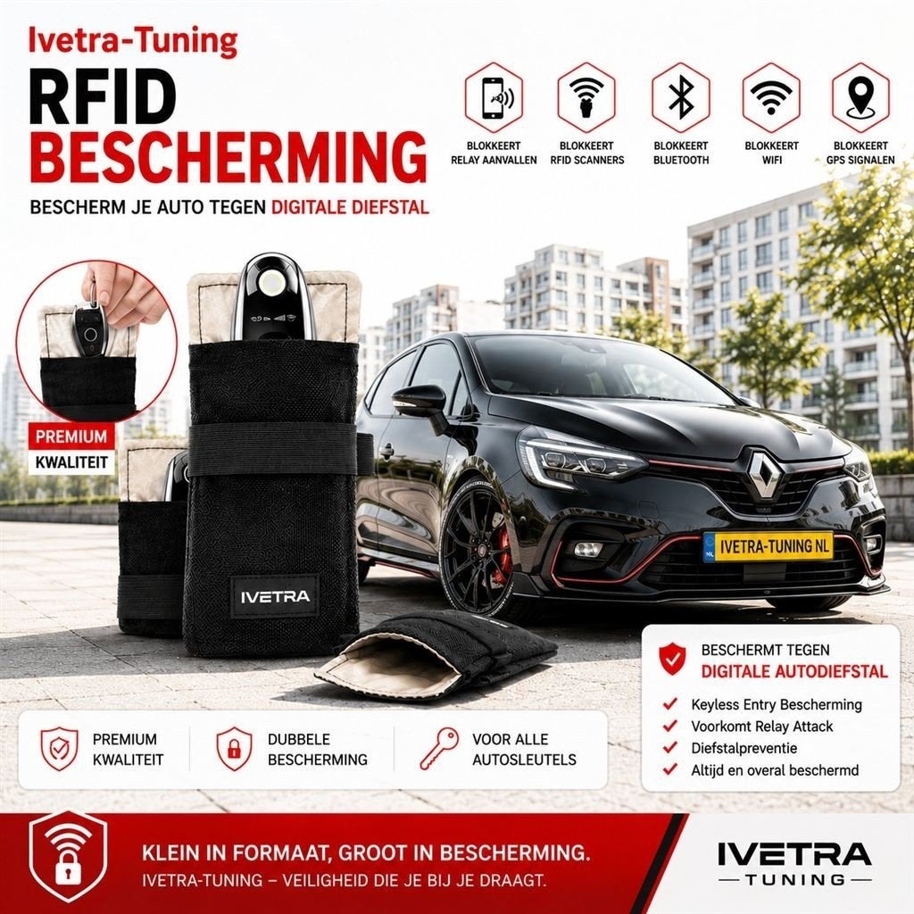 RFID bescherming Autosleutels Renault | Keyless Entry, Auto diversen, Ophalen of Verzenden, Info@ivetra-tuning.nl | www.ivetra-tuning.nl