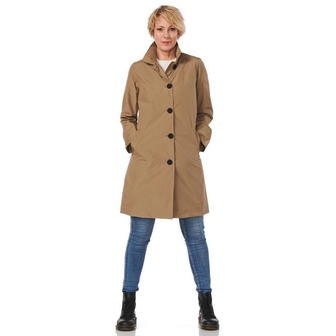 Happy Rain Days - Dames Regenjas Bilbao beige brown- maat S, Overige kleuren, Info@happyrainydays.nl, Jaagpad 32 1059 BP Amsterdam