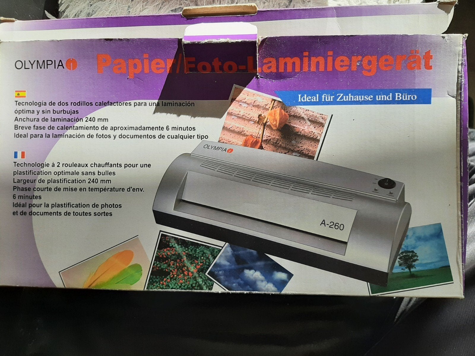 Olympia A-260 lamineerapparaat met lamineerhoezen, Ophalen of Verzenden, Gebruikt