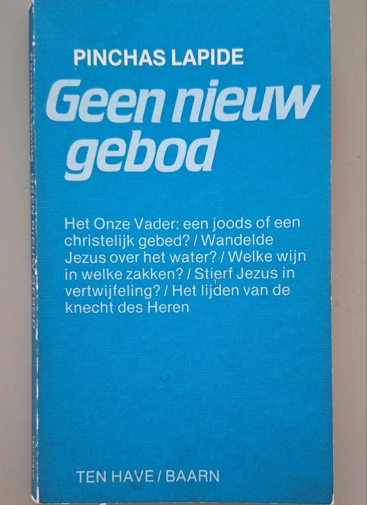Geen nieuw gebod, Boeken, Gelezen, Jodendom, Ophalen of Verzenden, Pinchas Lapide