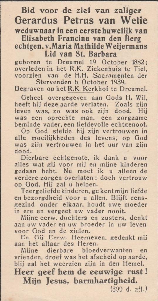 gelderland, Ophalen of Verzenden, Bidprentje