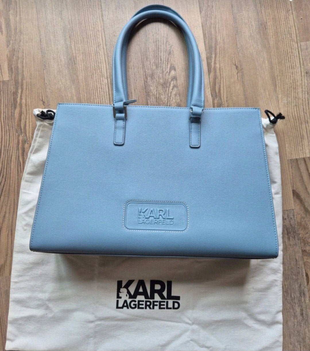 Tas Karl Lagerfeld blauwe vegan lederen, Ophalen of Verzenden, Nieuw, Blauw, Handtas
