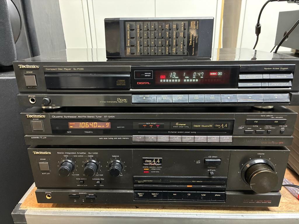 Technics  stereoset  AA Class  met Technics  3 weg  boxen, Audio, Tv en Foto, Stereo-sets, Gebruikt, Tuner of Radio, Losse componenten