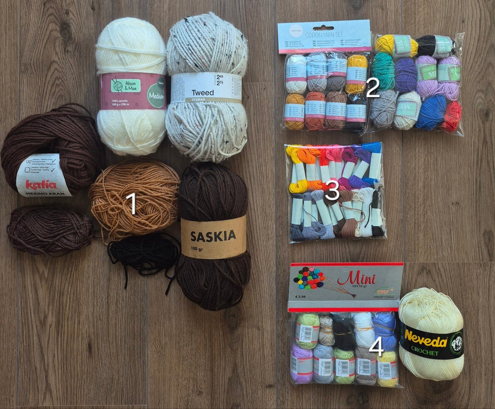 Verschillende garens, per soort te koop, Hobby en Vrije tijd, Breien en Haken, Ophalen of Verzenden, Nieuw, Breien of Haken, Wol of Garen