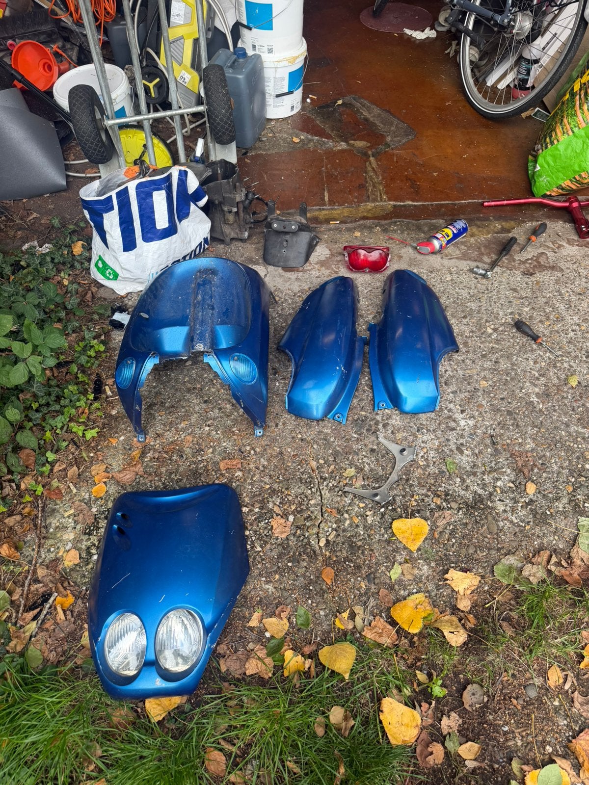 Yamaha neos volledige kappenset blauw!, Fietsen en Brommers, Ophalen, Gebruikt, Maximaal 45 km/u, Benzine