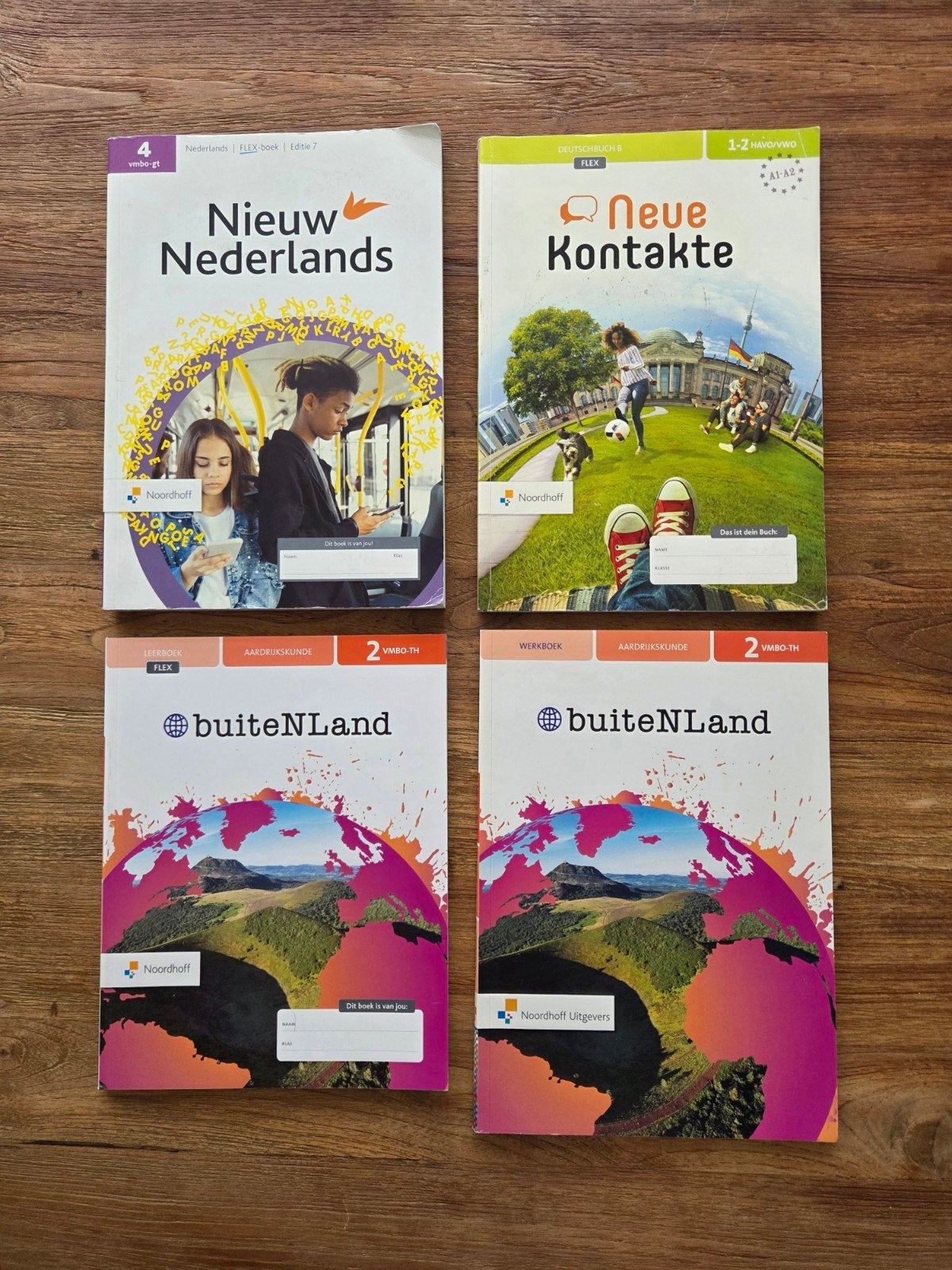 Schoolboeken set: Nederlands, Duits, Aardrijkskunde, Boeken, Schoolboeken, Ophalen of Verzenden, Gelezen, VMBO, Nederlands