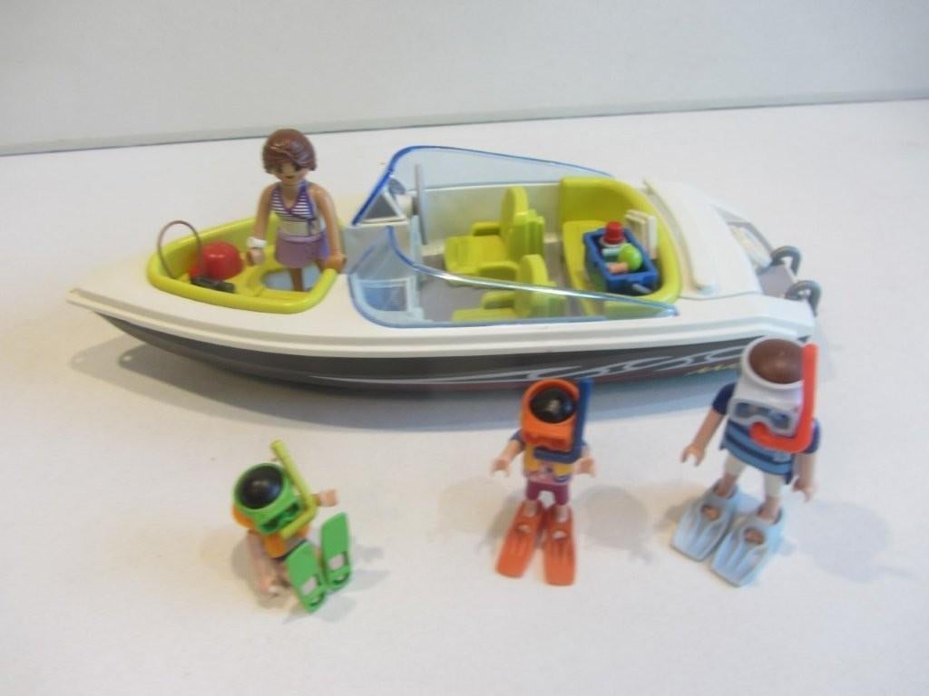 Playmobil Zwarte speedboot – 4862, Ophalen of Verzenden, Gebruikt, Los playmobil