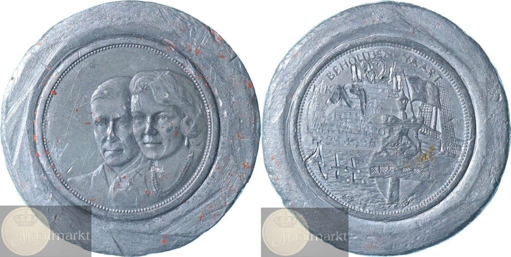 Historiepenning 1966 'Huwelijk Beatrix en Claus', Postzegels en Munten, Penningen en Medailles, Brons, Nederland, Ophalen of Verzenden