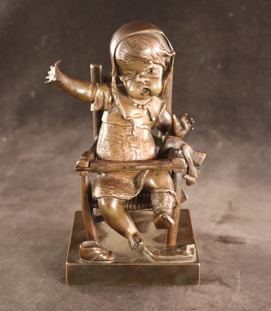 Bronzen beeld van een meisje, Ophalen of Verzenden