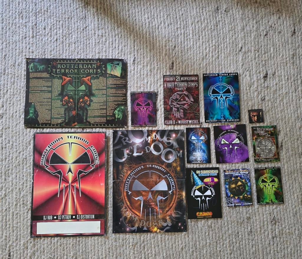 Vintage Rotterdam Terror Corps (RTC) Flyer & Poster Collecti, Verzamelen, Posters, Ophalen of Verzenden, A1 t/m A3