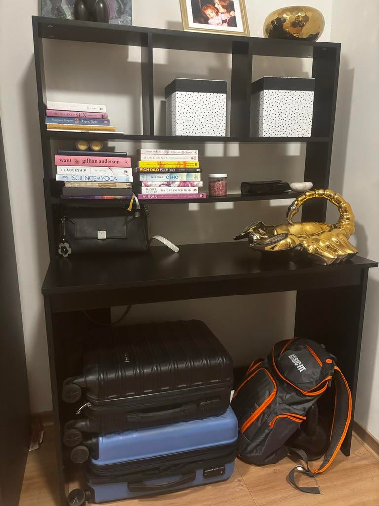 Bureau met opzetkast, Huis en Inrichting, Ophalen, Spaanplaat of MDF, Zo goed als nieuw, Bureau-kast combinatie