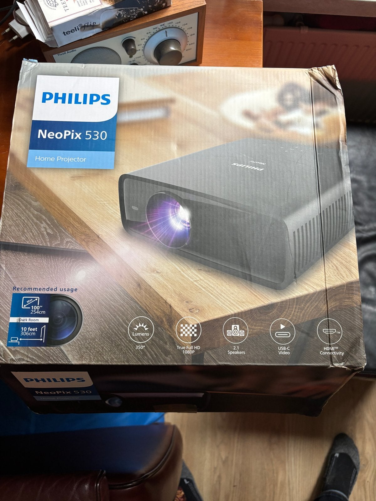 Philips beamer - Full HD - LED, Audio, Tv en Foto, Beamers, Philips, Gebruikt, LED, Ophalen of Verzenden