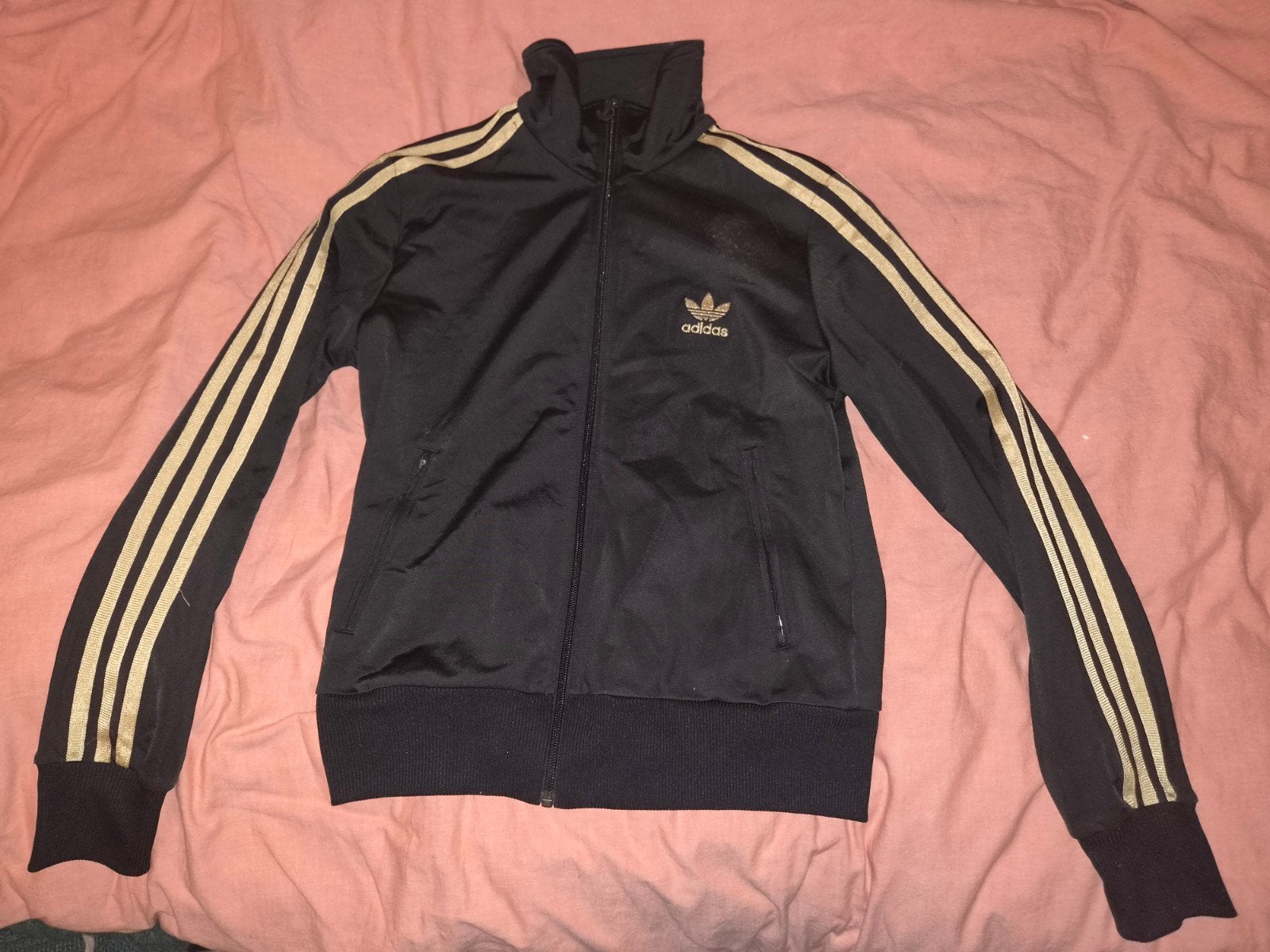 Adidas vest dames zwart goud maat 42 (valt kleiner), Maat 38/40 (M), Adidas, Zwart, Ophalen of Verzenden