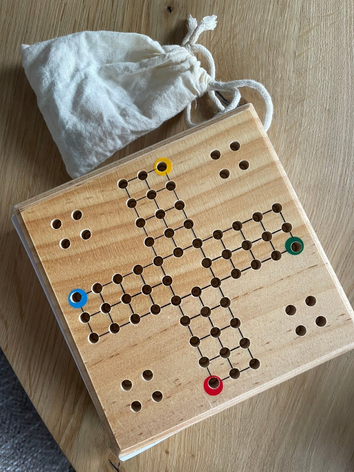 Hout reisspel mens erger je niet, Ophalen of Verzenden, Zo goed als nieuw