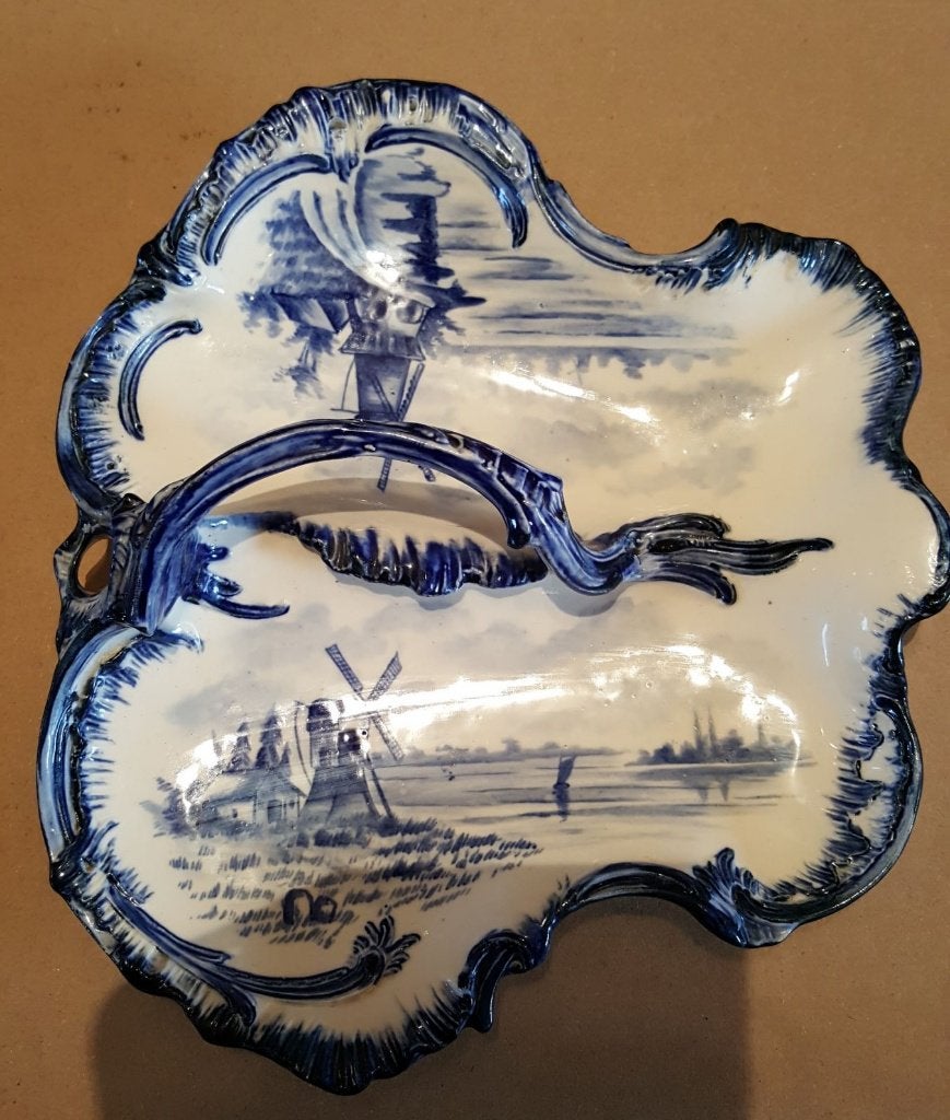 Antieke Royal Bonn Delfts blauwe schaal (1892-1919), Ophalen of Verzenden