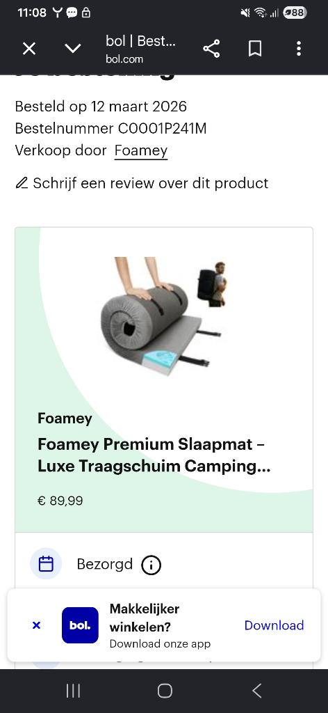 Slaapmat de luxe, Caravans en Kamperen, Ophalen, Nieuw, 1-persoons