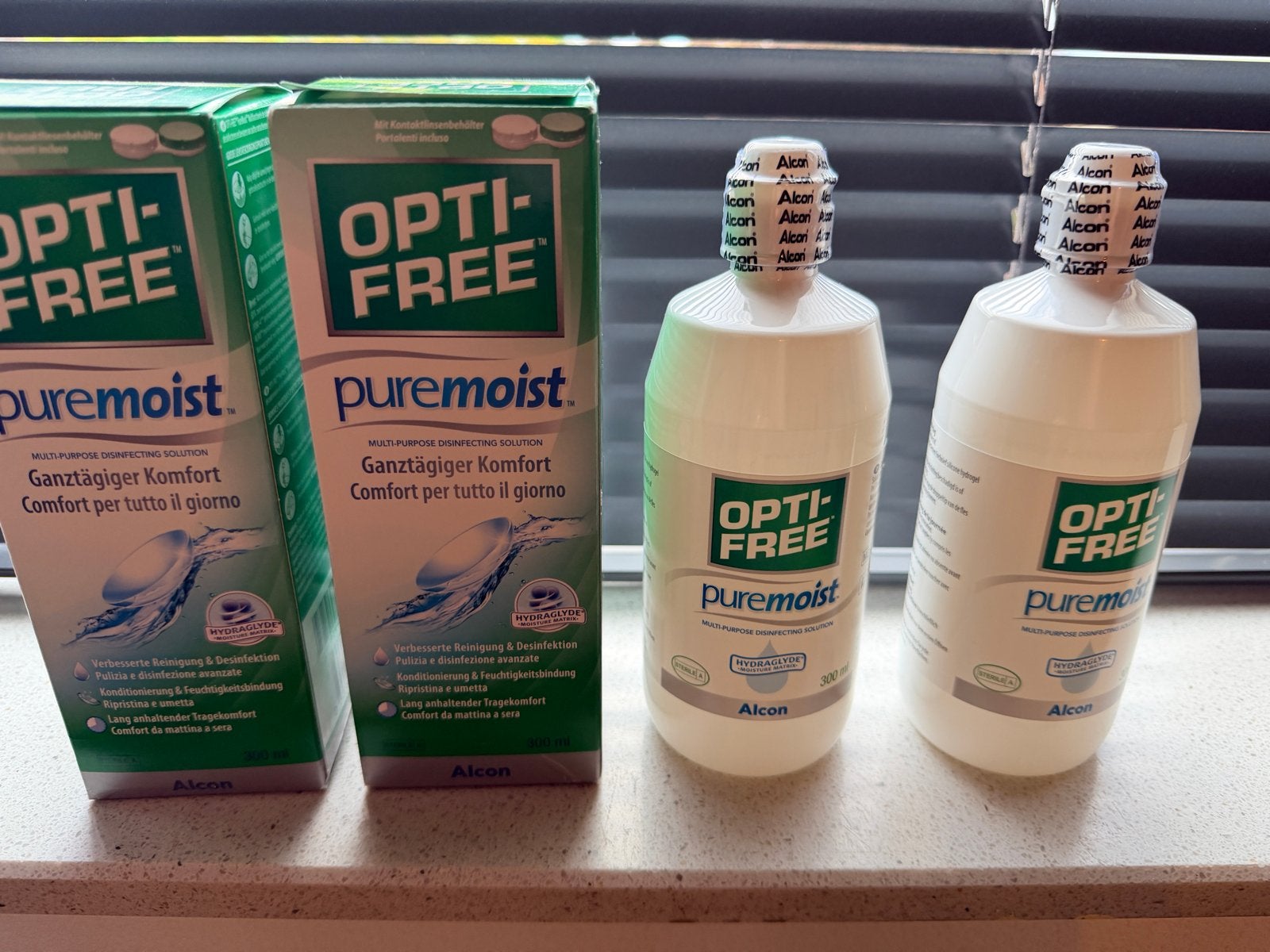 OPTI-FREE PureMoist lenzenvloeistof 2x300ml, Ophalen of Verzenden, Nieuw, Overige typen