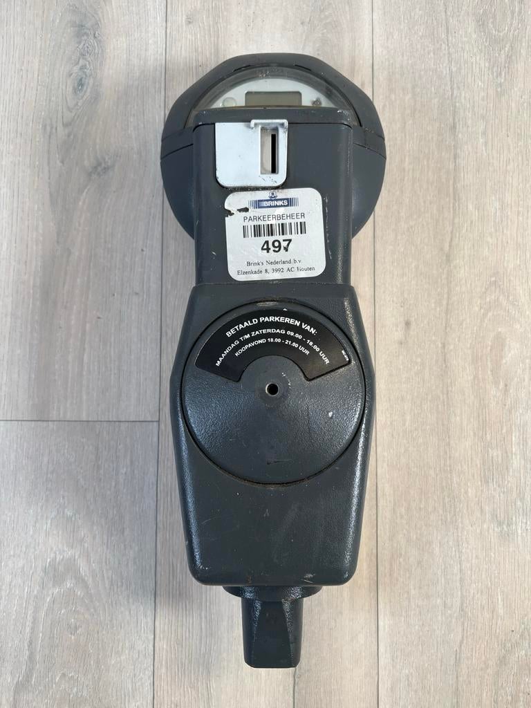 Vintage parkeermeter €50.-, Verzenden, Gebruikt, Gebruiksvoorwerp
