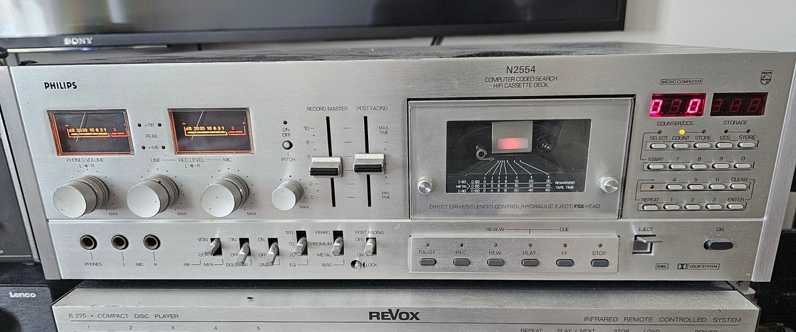 Philips N 2554 cassette deck, Ophalen, Philips