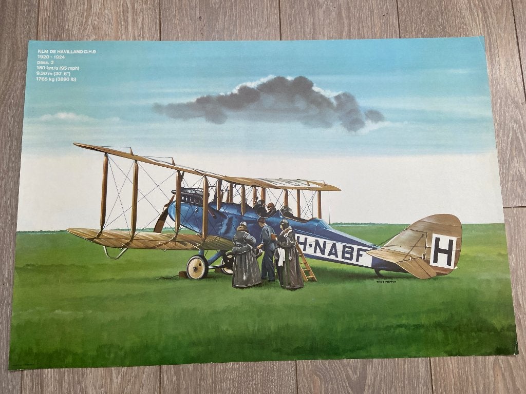 Thijs Postma vliegtuigprenten 7 stuks., Verzamelen, Luchtvaart en Vliegtuigspotten, Ophalen of Verzenden, Zo goed als nieuw, Kaart, Foto of Prent