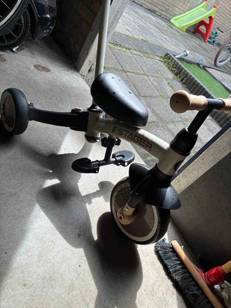 3 in 1 loopfiets met duwstang, Ophalen, Zo goed als nieuw