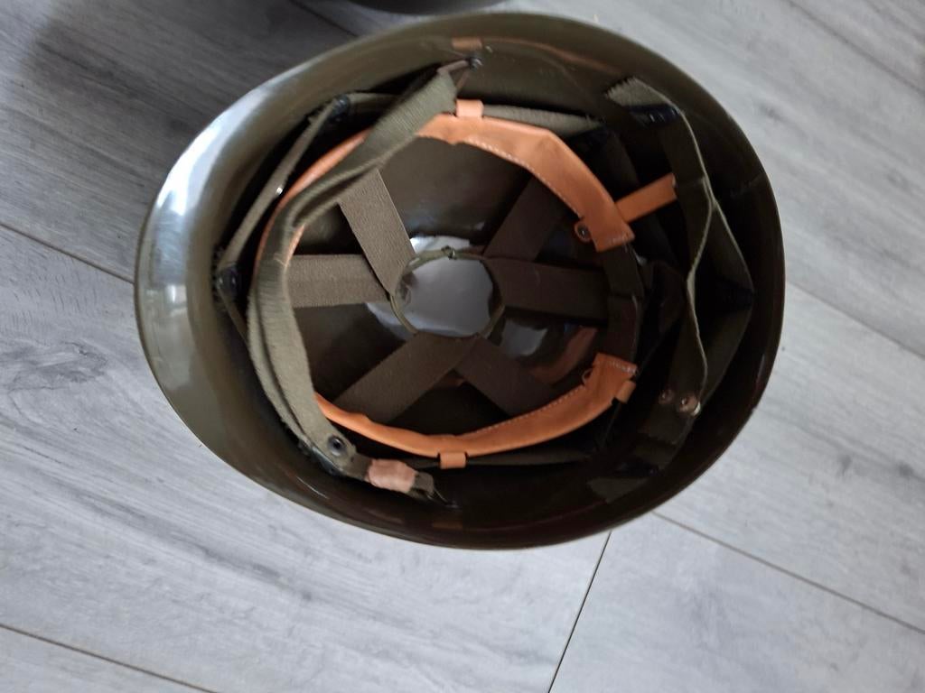 Nederlands Legerhelm met binnenhelm - Dienst 1991, Verzamelen, Ophalen of Verzenden, Landmacht, Nederland, Helm of Baret