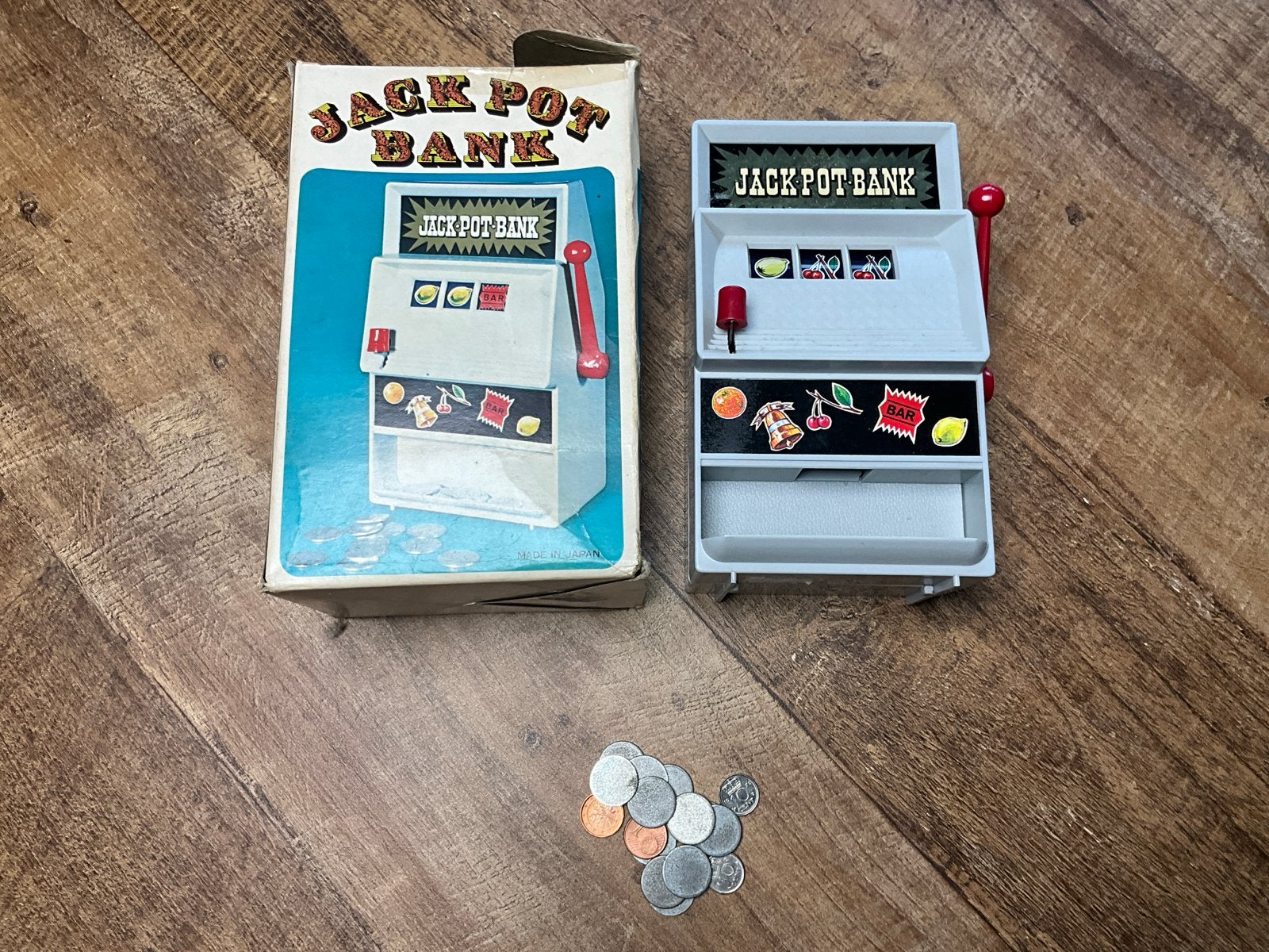 Vintage Jackpot Bank Spaarpot - Slot Machine, Verzamelen, Ophalen of Verzenden, Gebruikt